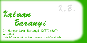 kalman baranyi business card